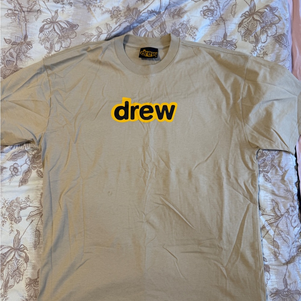 DREW Tan Short Sleeve Tee Minimalist Design